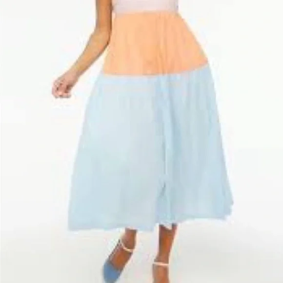Ladies J crew summer dress - Pink, Orange, and Blue - Picture 4 of 5